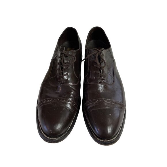 Stacy Baldwin Leather Dark Brown Men's Cap Toe Dress Shoes Size 12 sku 2625 - Picture 9 of 14